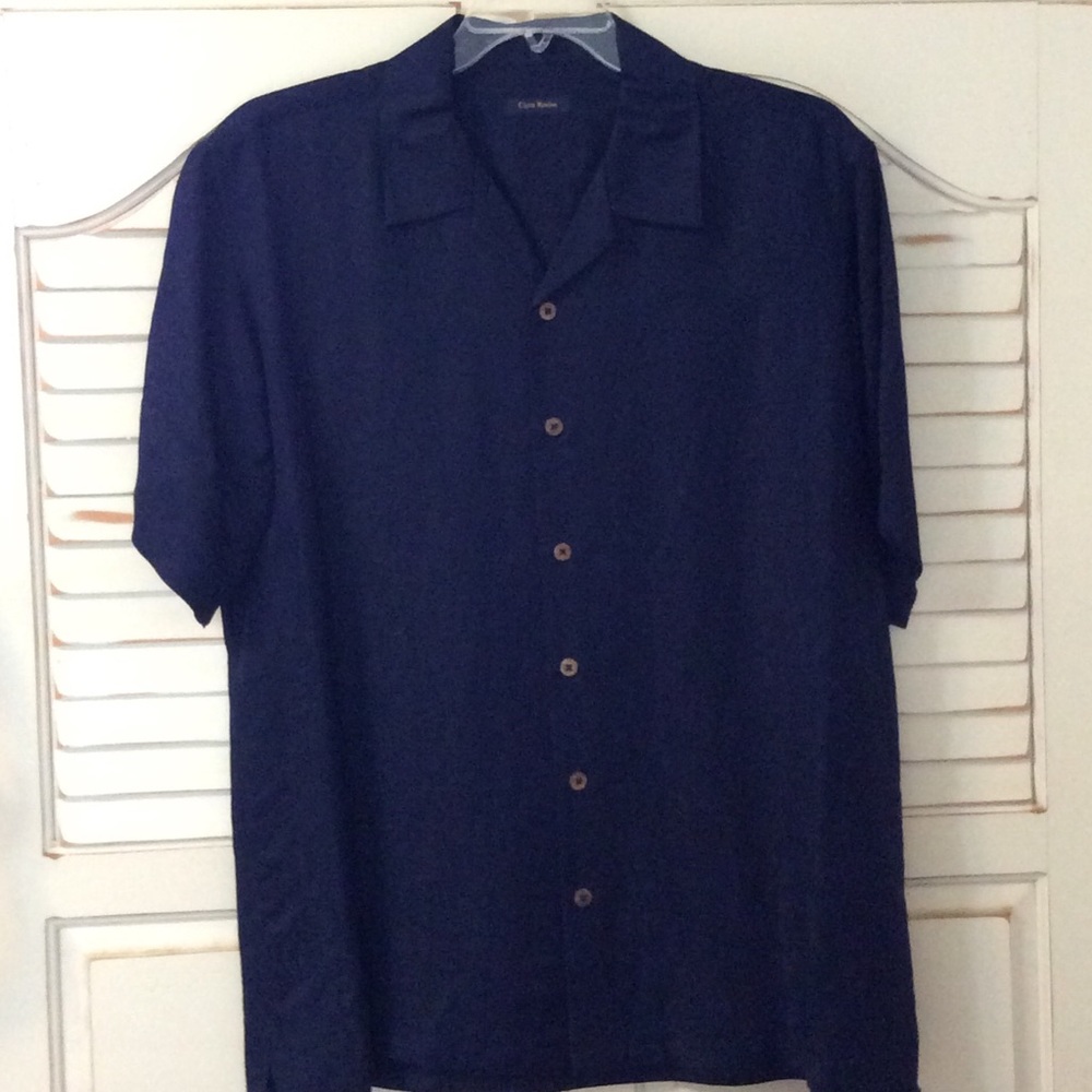 Club Room Men’s dark blue button down shirt NWT, L